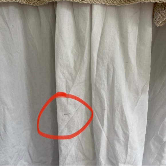 Zara White Poplin Dress Slot Collar attached Crochet Waistcoat Vest size Small - Picture 5 of 8